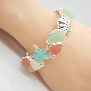 Sea Glass Stretch Bracelet